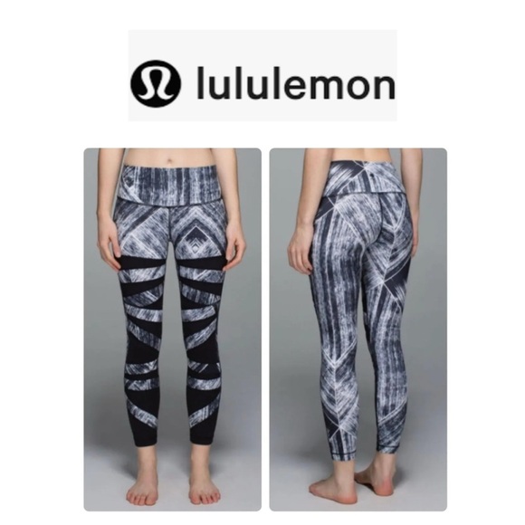 Lululemon High Times Pant Black and White Patterned Leggings - Picture 1 of 10